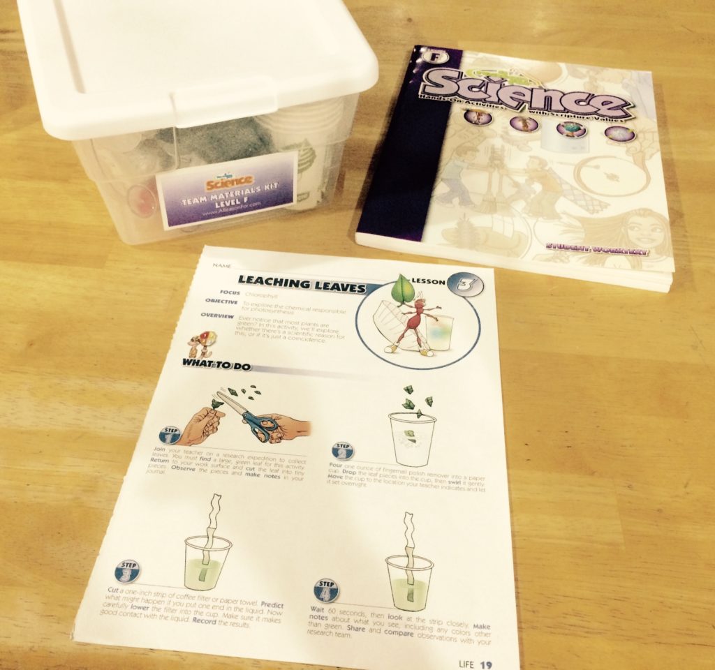 A Reason For Science Student Workbook and Materials Kit for Chlorophyll Chromatography Experiment