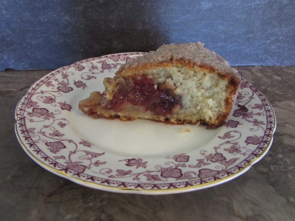 Sugared Jam Cake on Vintage Plate
