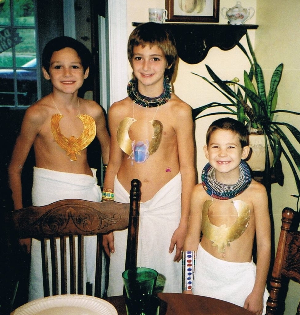 boys dress as ancient egyptians homeschooling