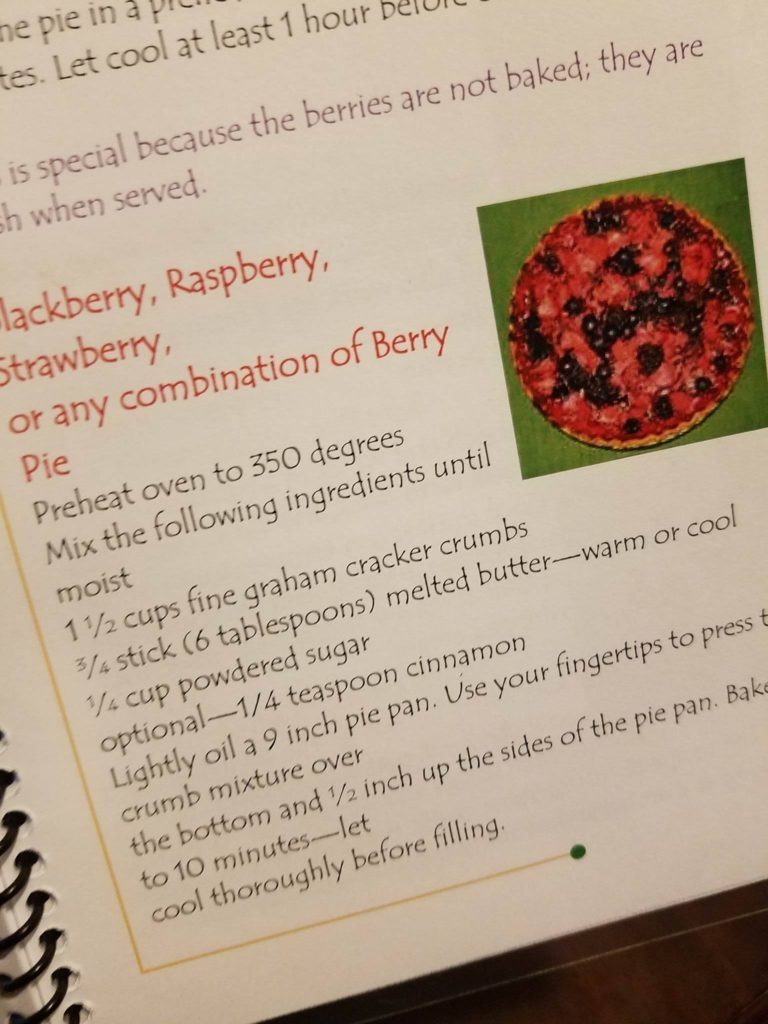 Berry Cheesecake Pie holidays Thanksgiving recipe homeschool homeschooling