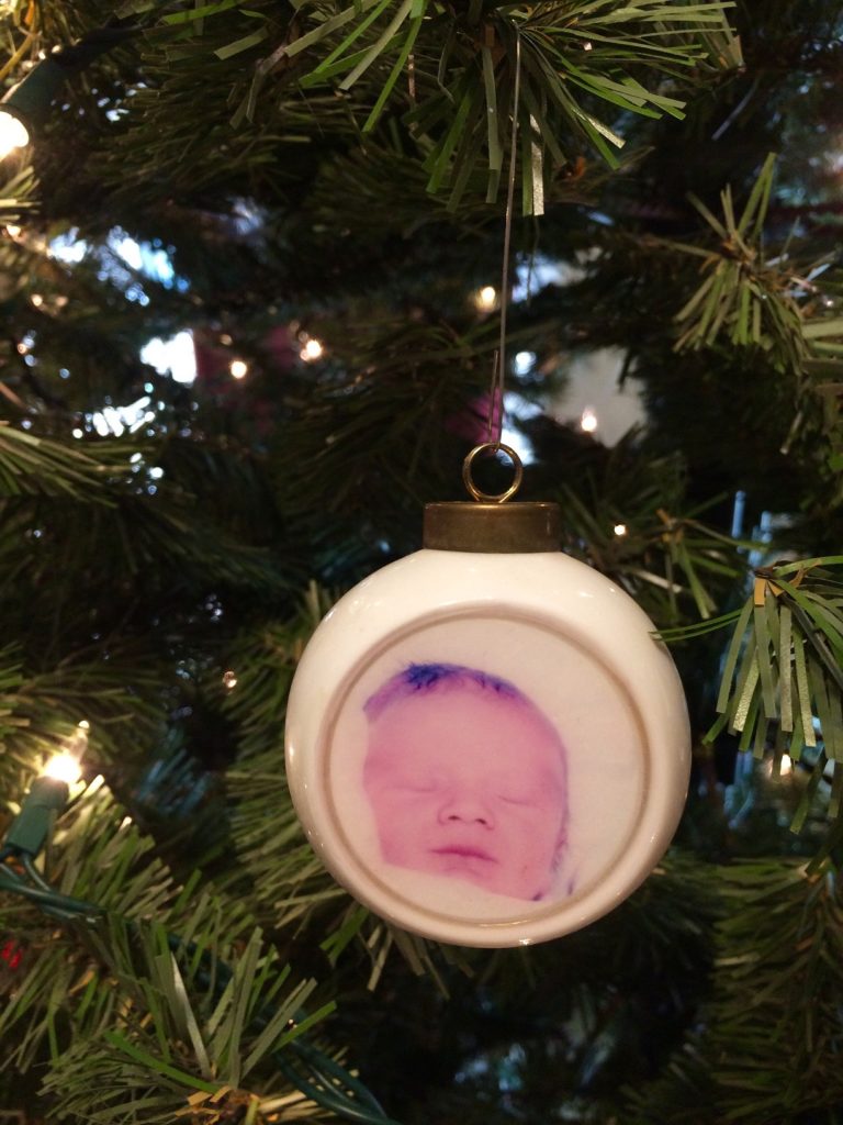 infant photo ornament traditions homeschool homeschooling