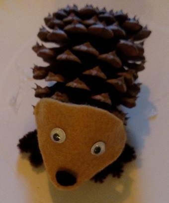 pine cone hedgehog craft homeschool homeschooling
