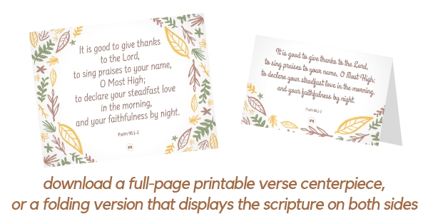 free printable Scripture Thanksgiving centerpieces download