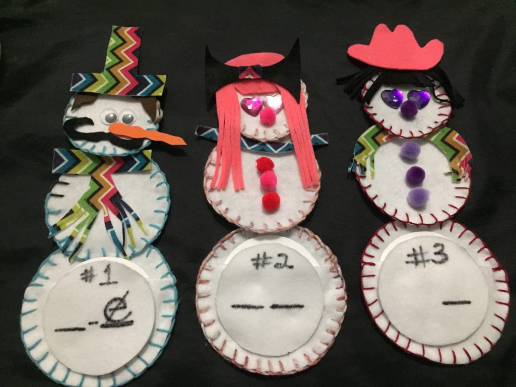 snowman long vowel sorting educational activity craft