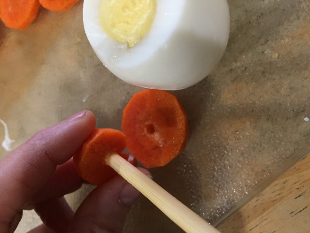 snowman appetizer hard boiled eggs