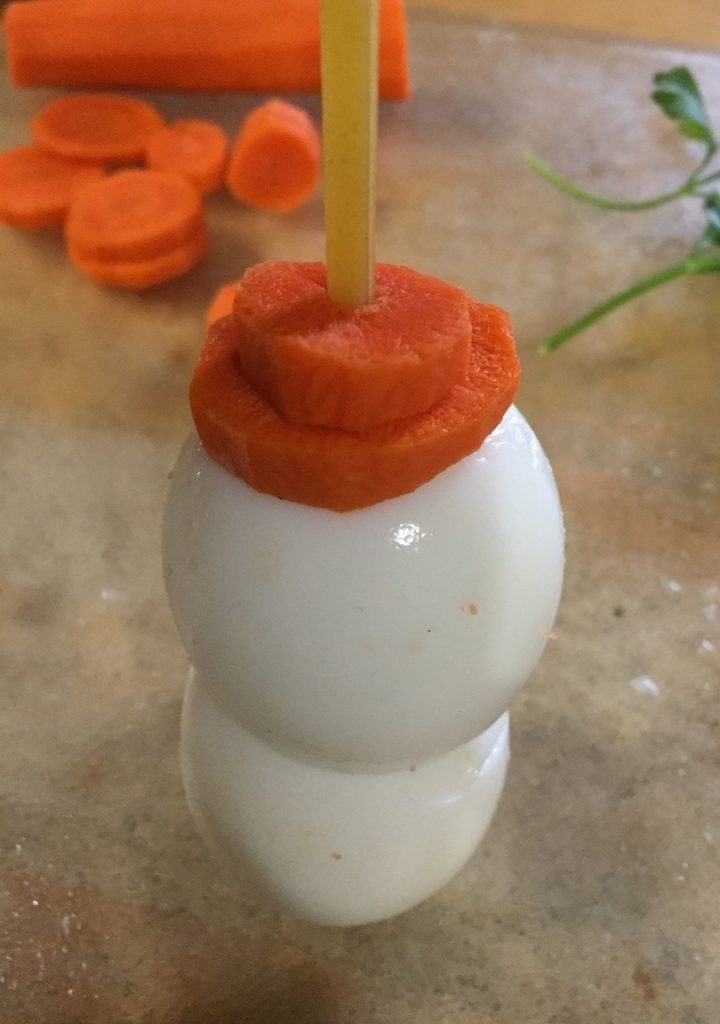 snowman egg appetizer recipe