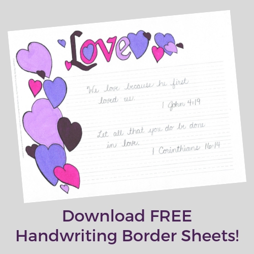 free handwriting border sheets A Reason For