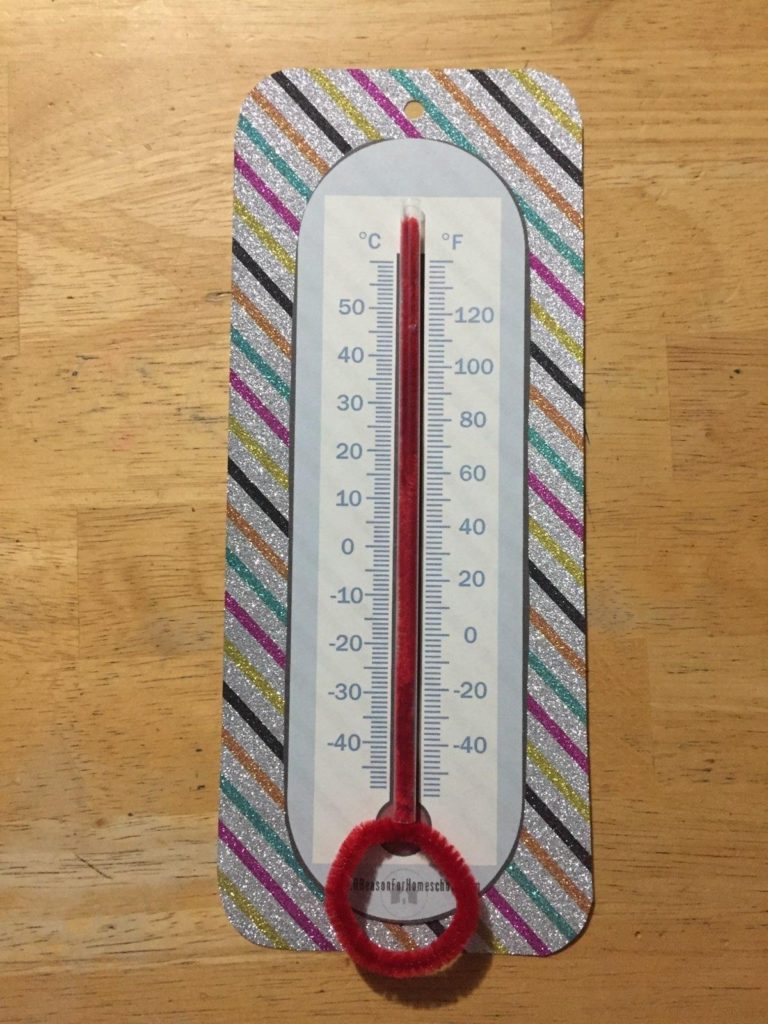 temperature thermometer activity craft homeschool