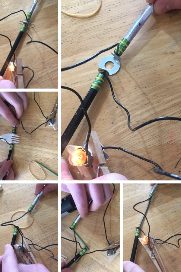 electricity circuits experiment science conductivity homeschool homeschooling