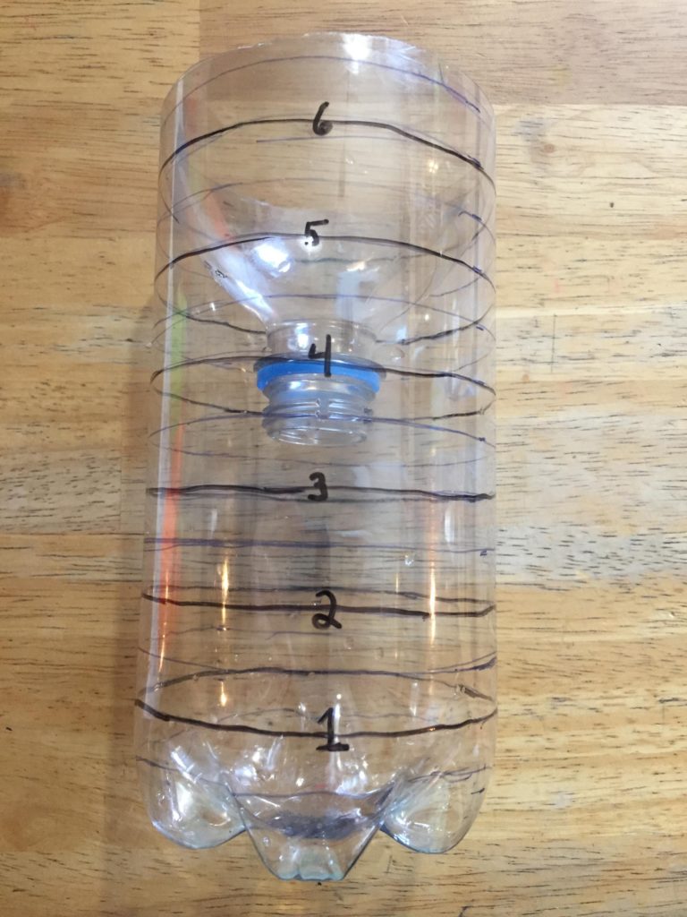 DIY simple plastic rain gauge