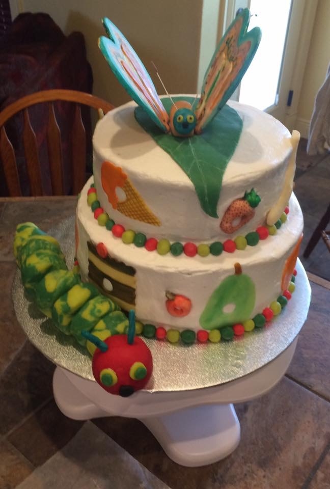 Eric Carle Hungry Caterpillar cake decorating fondant