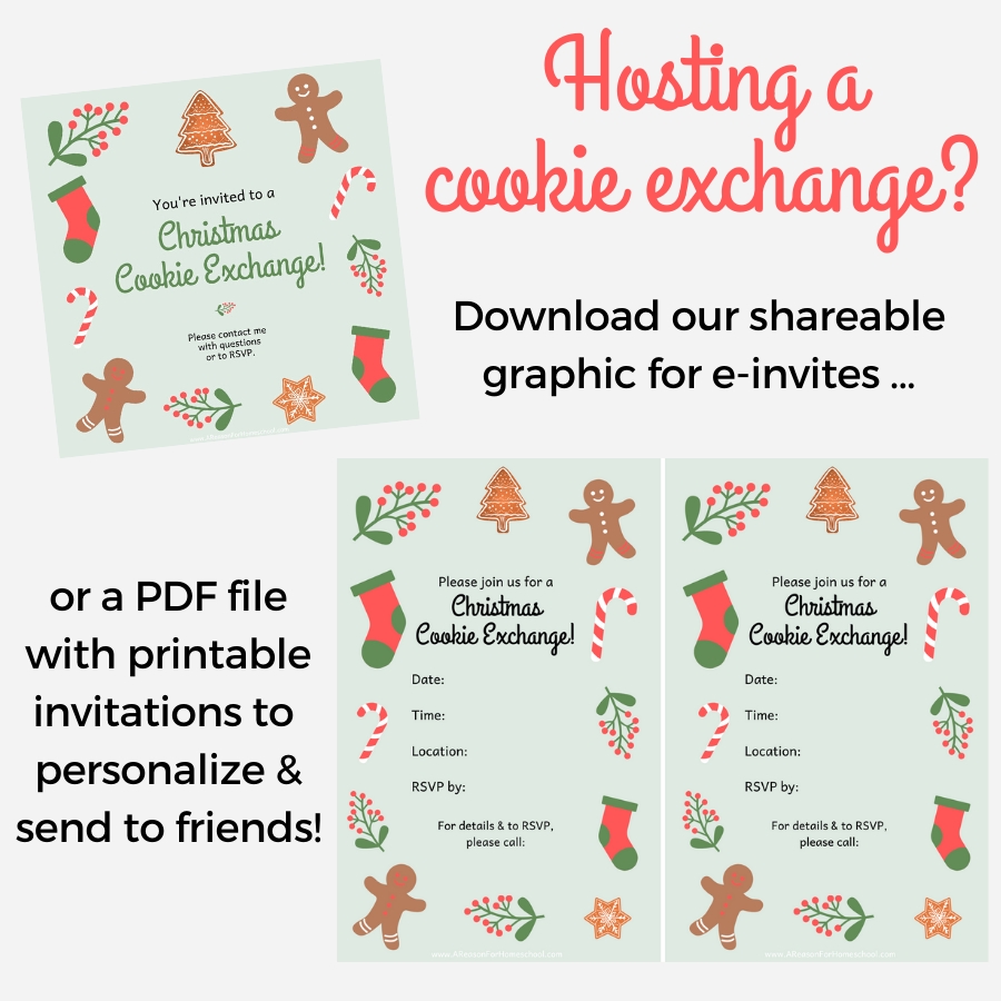 cookie exchange free download printable invitation