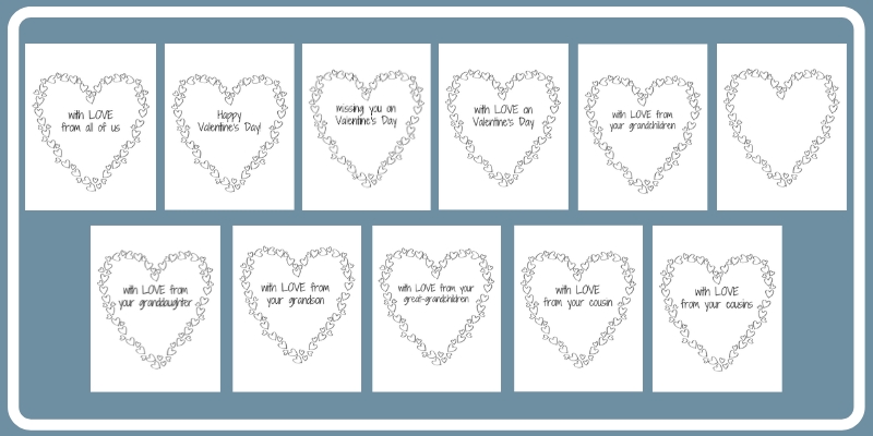 Valentine's Day printable valentine cards free download homeschool homeschooling valentines