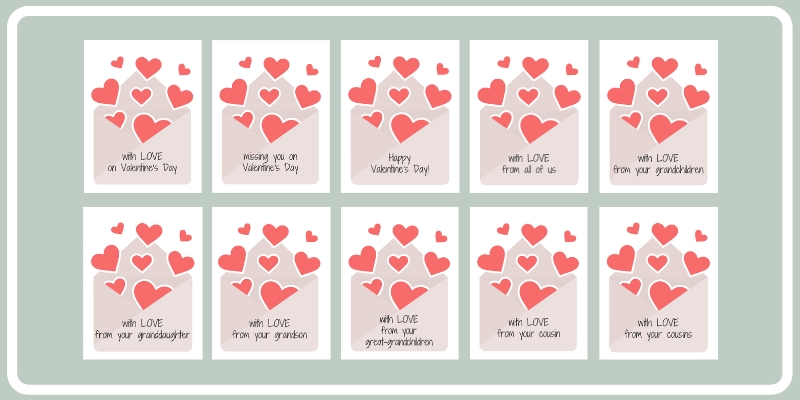 color Valentine printables download free Valentine's Day