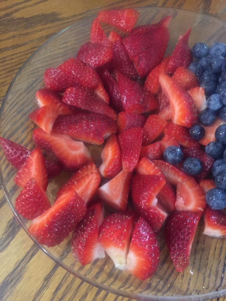 blueberries strawberries July 4th dessert fruit