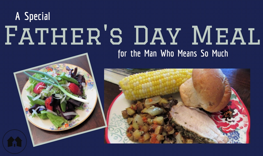 Father's Day herbed pork loin with pan roasted vegetables easy recipe