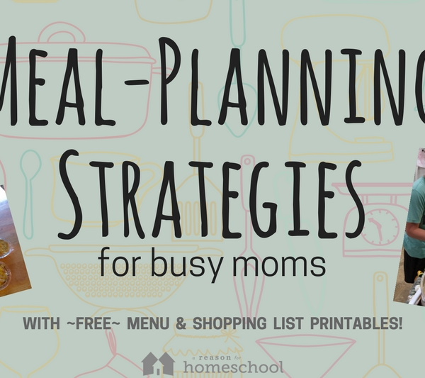 meal planning scheduling homeschool homeschooling printable download menu