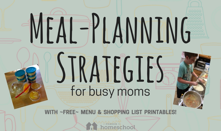 meal planning scheduling homeschool homeschooling printable download menu