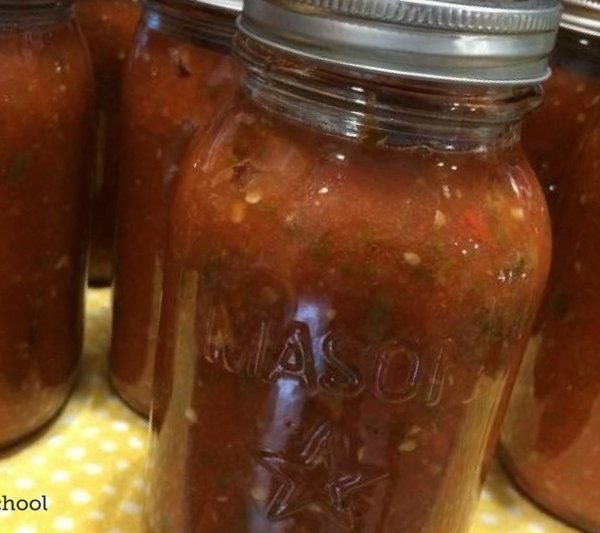 Salsa home canning water bath homeschool homeschooling
