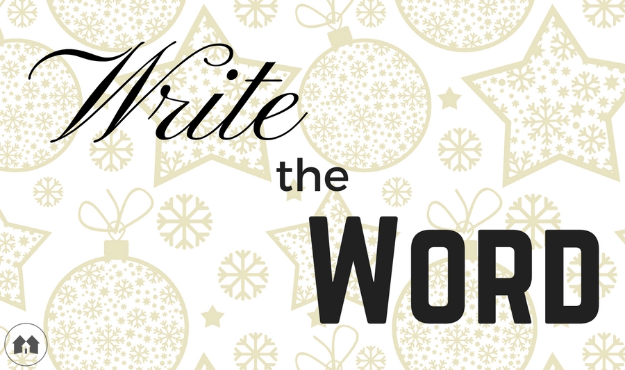 Write The Word scripture Christmas homeschool homeschooling