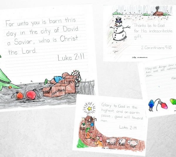 A Reason For Handwriting Border Sheets Christmas