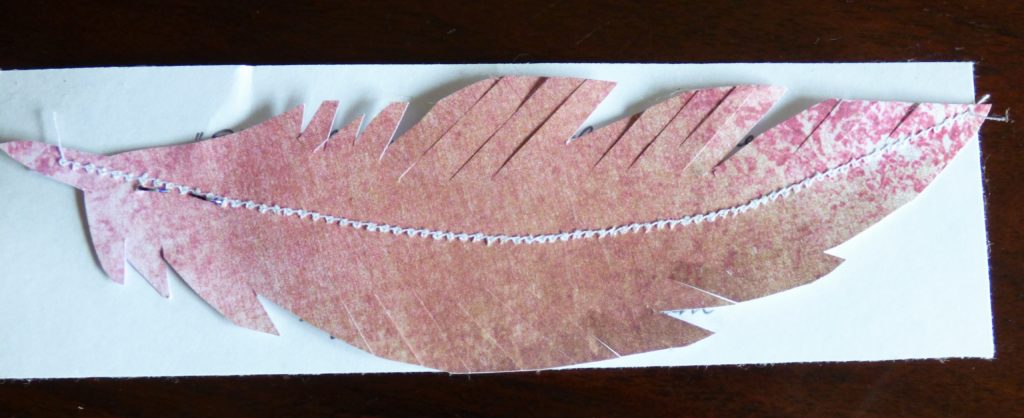 feather Valentine card handmade homeschooling homeschool paper crafts