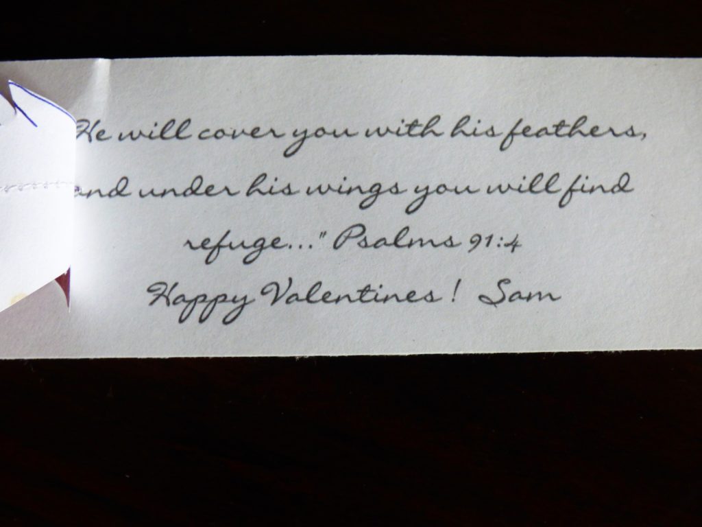 Scripture Bible handmade Valentine card homeschool homeschooling