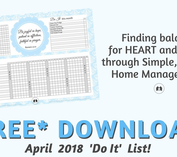 April Do It List chores organization home management