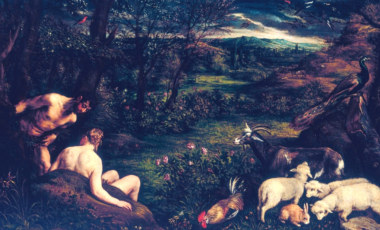 Jacopo Bassano - Paradiso terrestre ca 1573 sin Adam Eve
