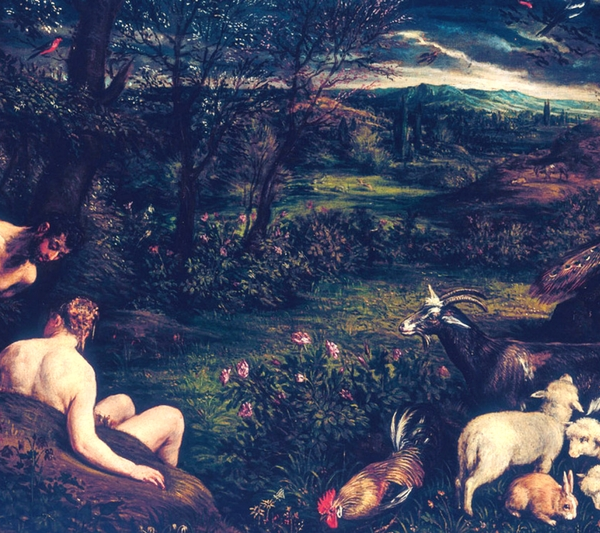 Jacopo Bassano - Paradiso terrestre ca 1573 sin Adam Eve