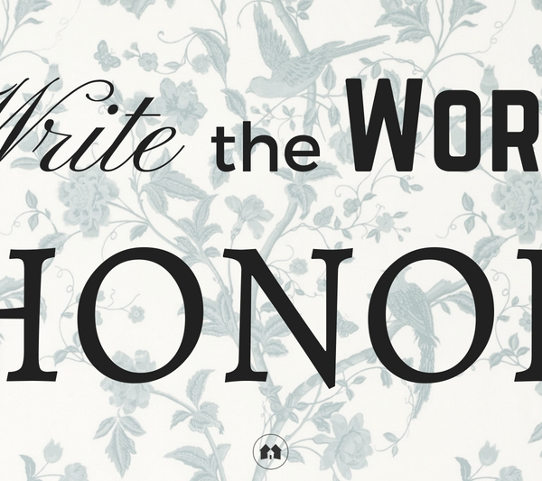 Write The Word scripture journaling Bible honor
