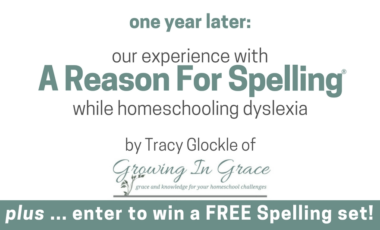 A Reason For Spelling dyslexia homeschool homeschooling