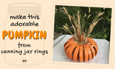 Mason canning jar ring pumpkin fall craft