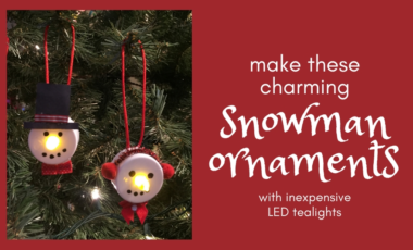 snowman LED ornaments crafts simple inexpensive