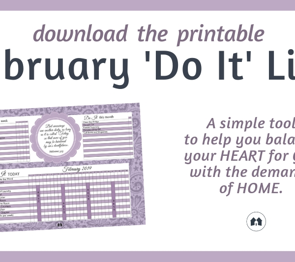 'Do It' List printable home organization management