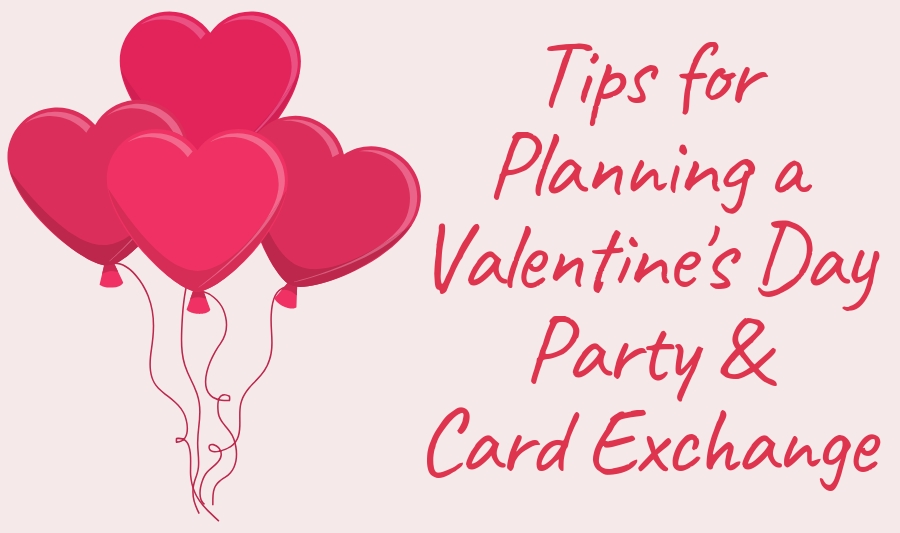 Valentine's Day valentine card exchange party homeschool