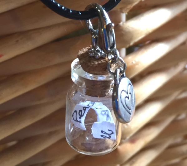 bottle necklace crafting scripture Bible encouragement