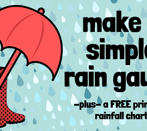 simple DIY rain gauge printable rainfall chart