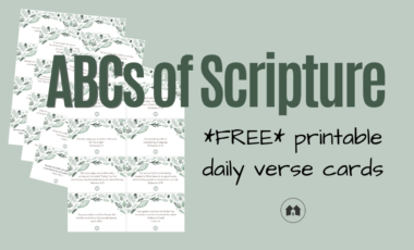 ABCs scripture Bible free printable cards