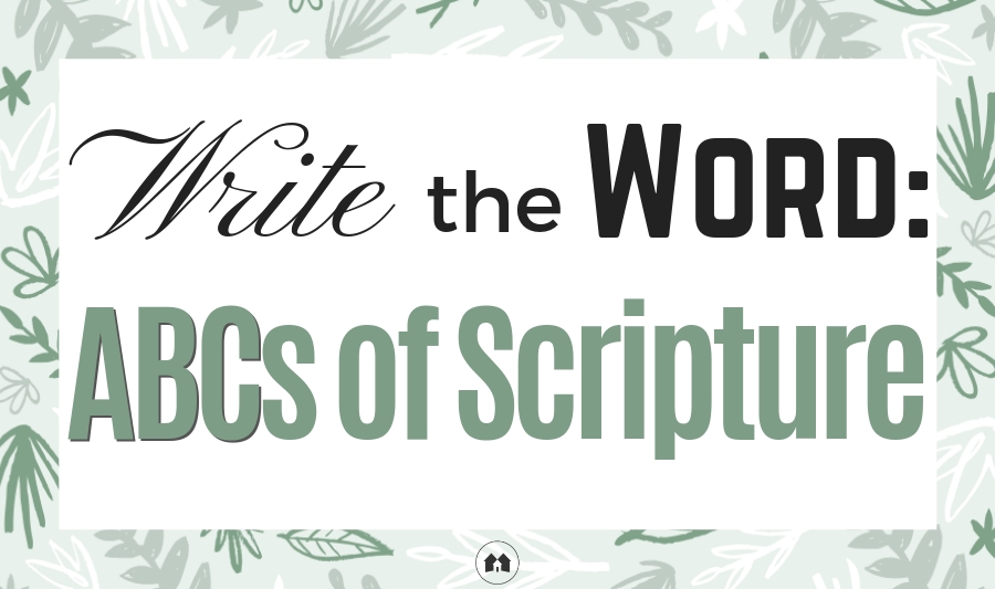ABC scriptures scripture Bible verses journaling