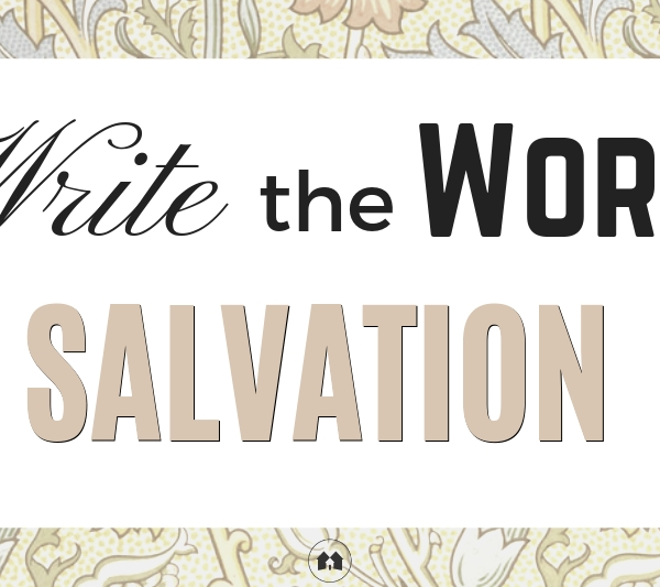 salvation Bible scripture journaling study homeschool homeschooling