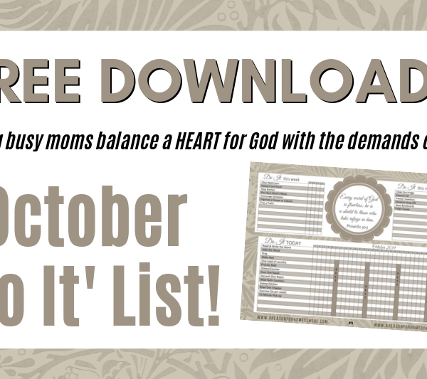 October 2019 Do It List organization closets cleaning