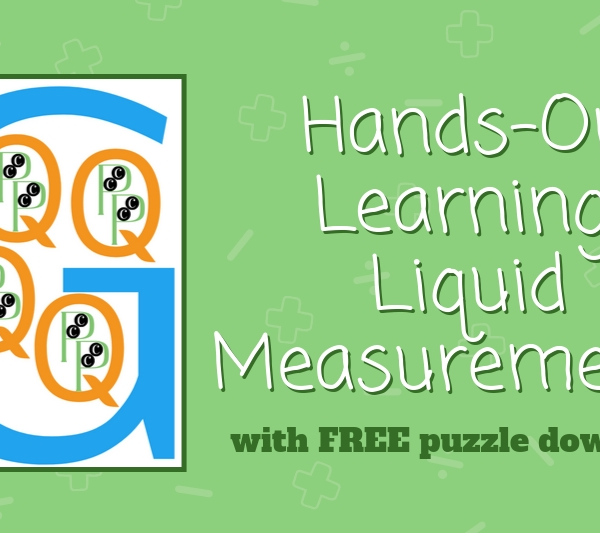 liquid measurements puzzle activity download printable Montessori hands-on learning homeschool homeschooling