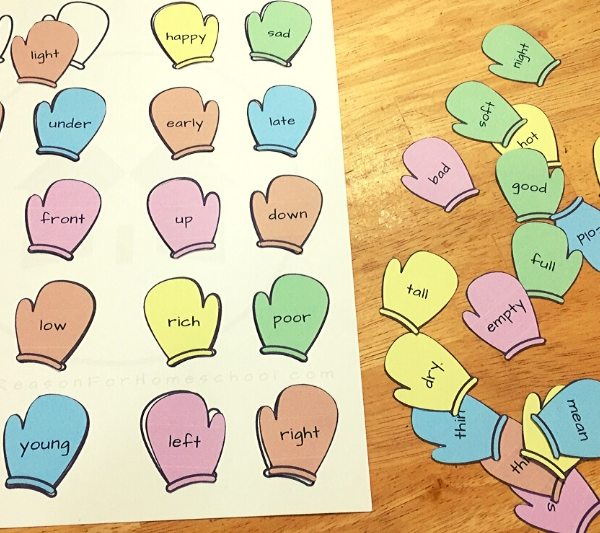opposites sorting game download free printable homeschool homeschooling