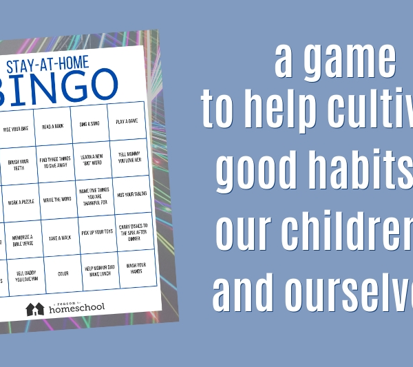 bingo game board homeschool homeschooling parenting COVID-19 family