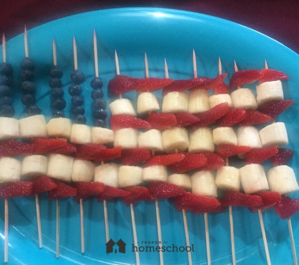 July 4th Independence Day flag fruit dessert homemade